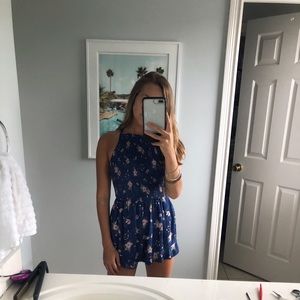 AE navy and floral romper